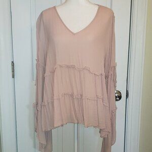Wild Pearl Dusty Pink Tunic Top, Size XL, NWOT